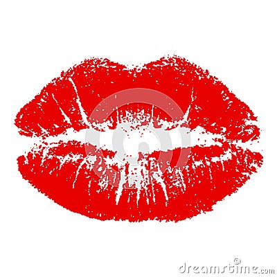 Imprint kiss lip - Vector Illustration